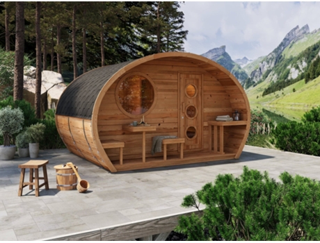 Sauna Exterior Hobbit 300 Thermowood Saunamo