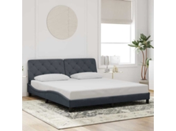 Vidaxl Estrutura De Cama Sem Colchão 180x200 Cm Veludo Cinzento-escuro