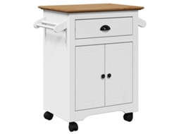 Kitchen Trolley, Kitchen Trolleys Vidaxl Marrom Madeira De Pinho (n/a)