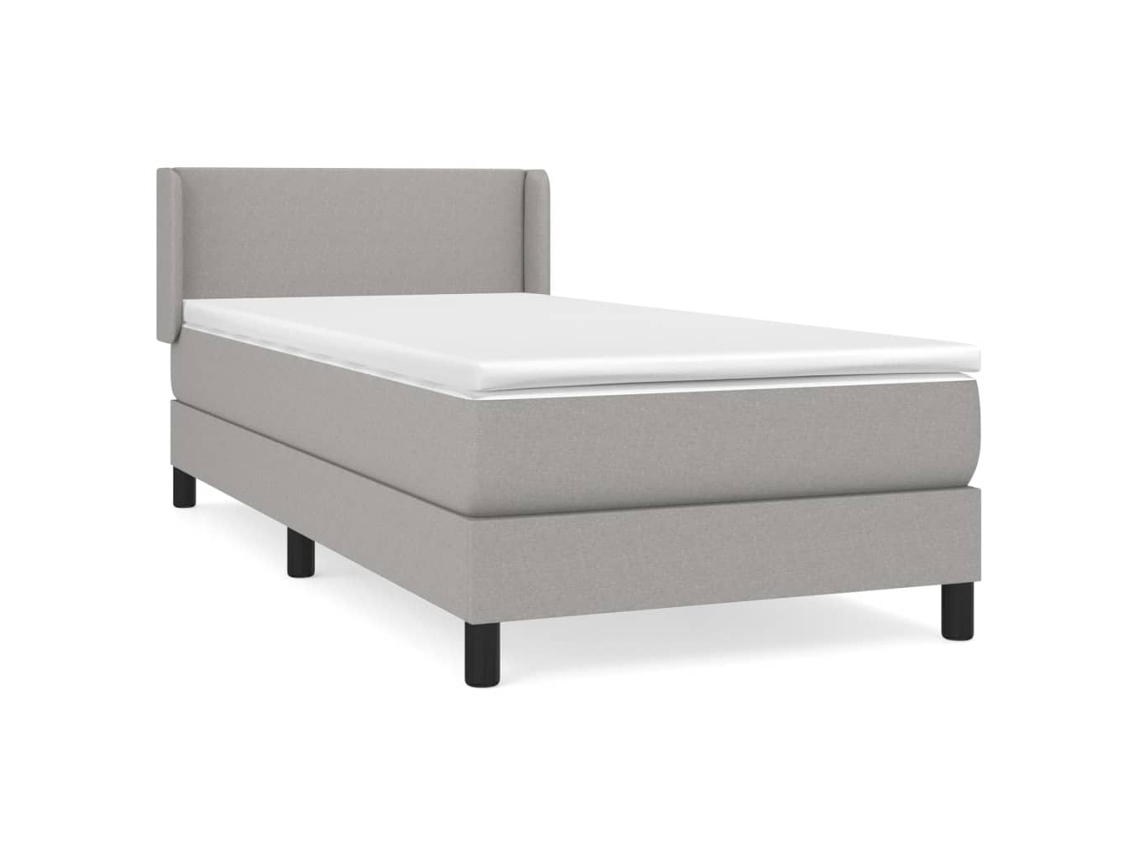 Box Spring Bed, Box Spring Beds Vidaxl Cinzeto Tecido (100 X 200 Cm)