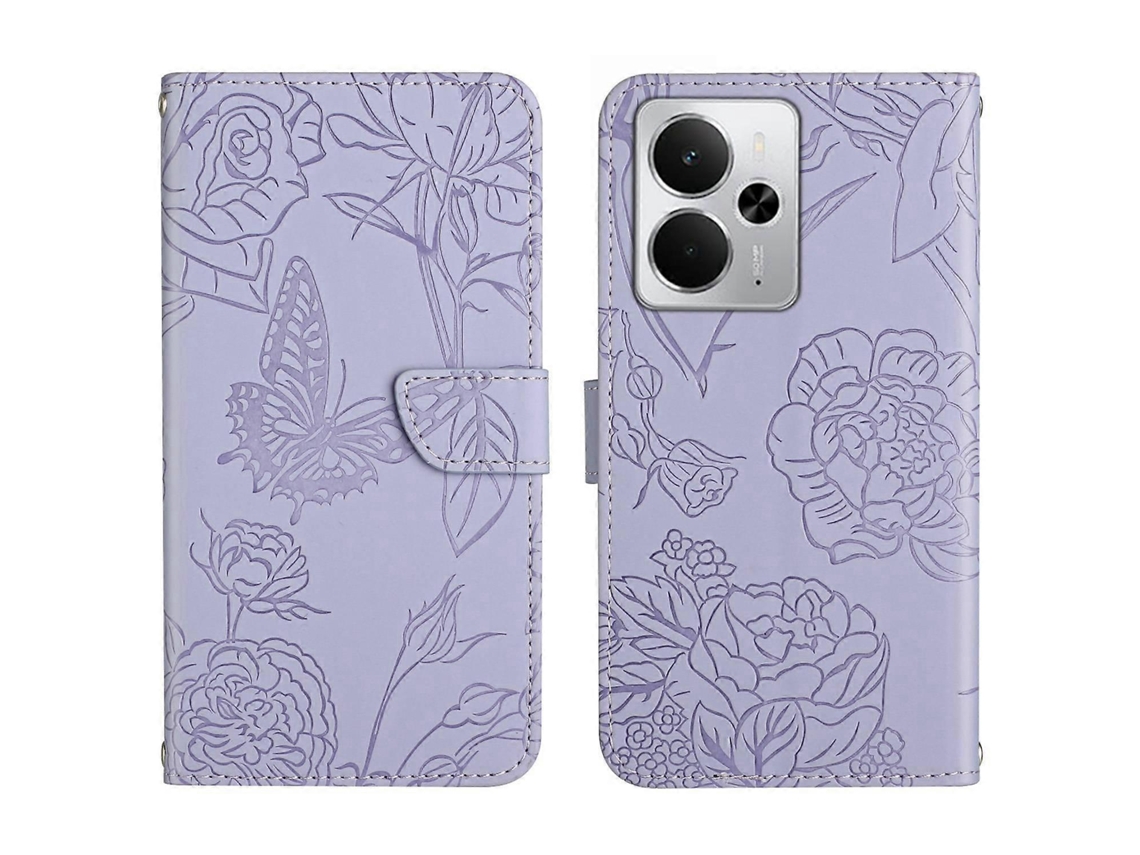 Capa De Celular De Couro Com Estampa De Borboleta Ht03 Skin Feel
