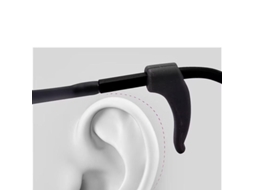 50 Pares de Ganchos Antiderrapantes para Óculos, Suporte Silicone Rolhas o Relha em Preto Transparente GOKOCO