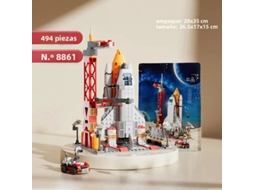 (estilo 5) Conjunto De Montagem De Modelo Do Centro De Lançamento Lunar E Da Nave Espacial