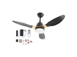 Ventilador de Teto LED 37 Polegadas com Dimmer, Luz, 6 Velocidades, 3 Cores e Comando Remoto LAXISCREED