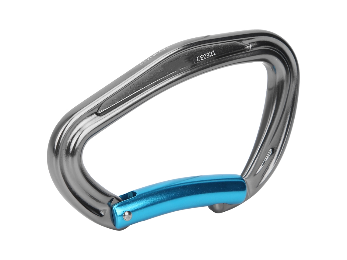 Fivela De Segurança Para Escalada Em Pedra Outdoor Extensor De Proteção Cinza Azul Carabiner Alumínio 7075