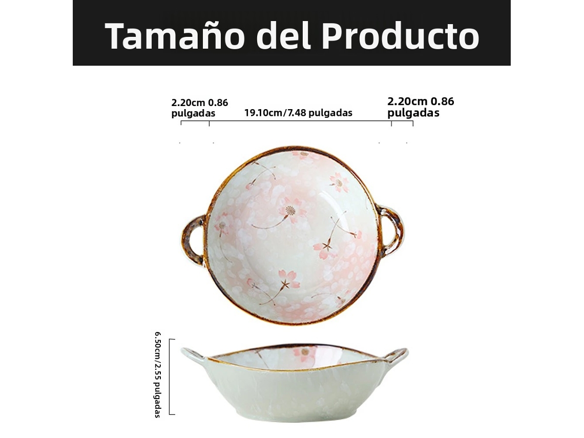 (estilo D) Tigela De Sopa Japonesa De Cerâmica De 7,5 Polegadas Com Alça, Adequada Para Uso Doméstico E No Micro-ondas.