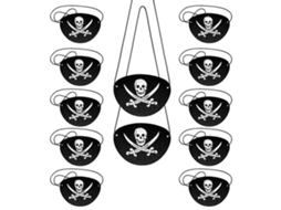 Pack de 12 Cegas de Pirata para Festa de Halloween LAXISCREED