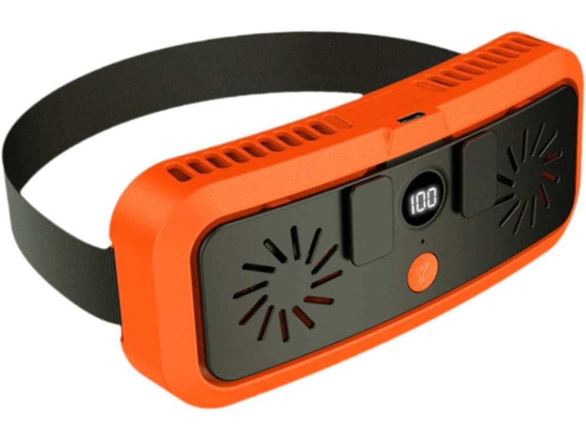 Ventilador Portátil, Ventilador De Resfriamento, Alça Ajustável, Agricultura, Escalada, Armação Laranja