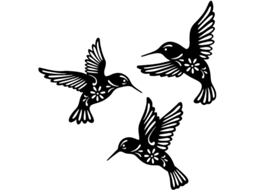 Decoração De Parede Pássaro Colibri De Metal Preto, 3 Peças 10.2in Arte De Parede De Metal Para Sala De Estar
