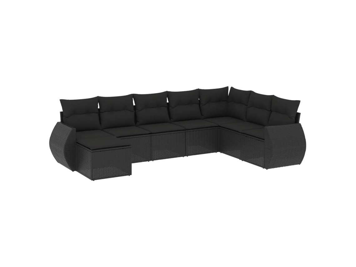 Garden Sofa Set, Garden Sofa Sets Vidaxl Preto Rattan / Vime (n/a)