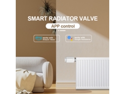 Válvula termostática inteligente para radiador com controle por app móvel, compatível com Alexa, Zigbee S/MARCA