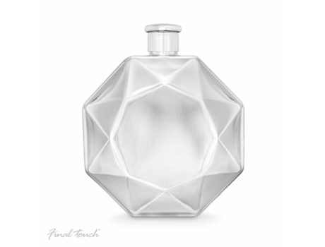 Final Touch Silver Luxe Diamond Hip Flask Elegante Alto Brilho Hipflask Tamanho De Bolso 175ml Ckb Ltd