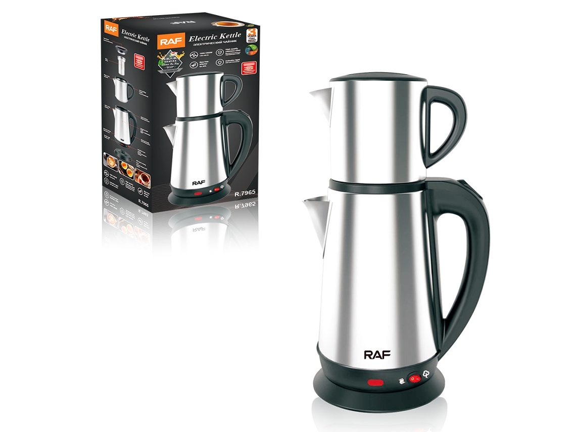 European Standard Stainless Steel 0.8l + 1.8l Multi-functional Electric Kettle With Automatic Large Capacity.