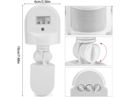 Lâmpada LED Lurelia com sensor de movimento PIR, 8 peças, 1200 W, 300 W, branca, 110 V, baixo consumo