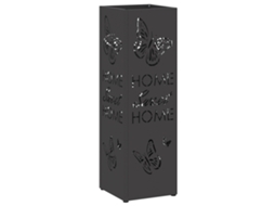 Conjunto 1 Suporte De Guarda-sol Vidaxl Preto Aço (15,5 X 15,5 X 49 Cm)