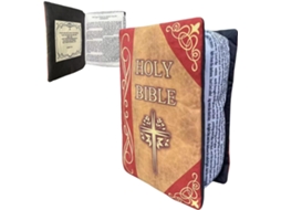 Almofada com Versículos Bíblicos Confortável em Formato de Livro da Bíblia, Decoração Religiosa para CHABERLU