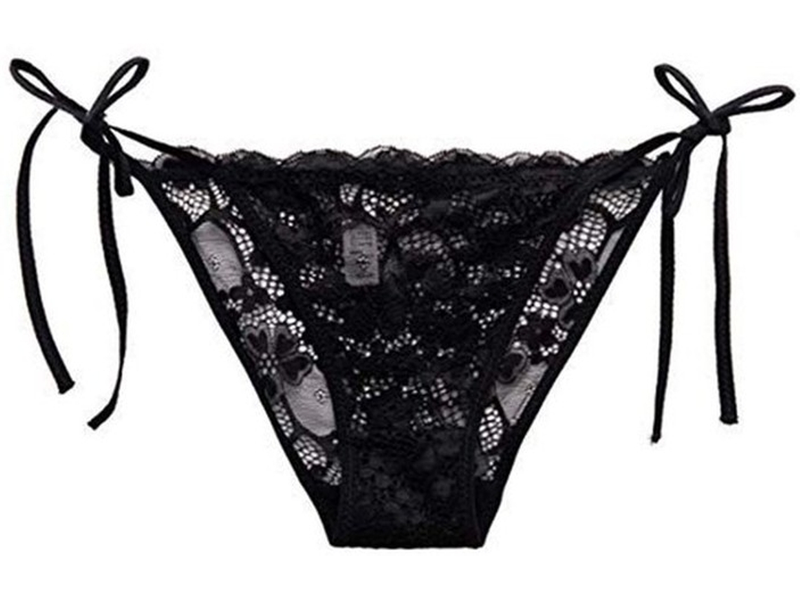 Vestuário Feminino - Roupas De Baixo - Sutiãs Com Banda - Cintura Baixa - Hipster Com Fivela Lateral - Preto - Roupas De Baixo Ajustáveis - Confortáve