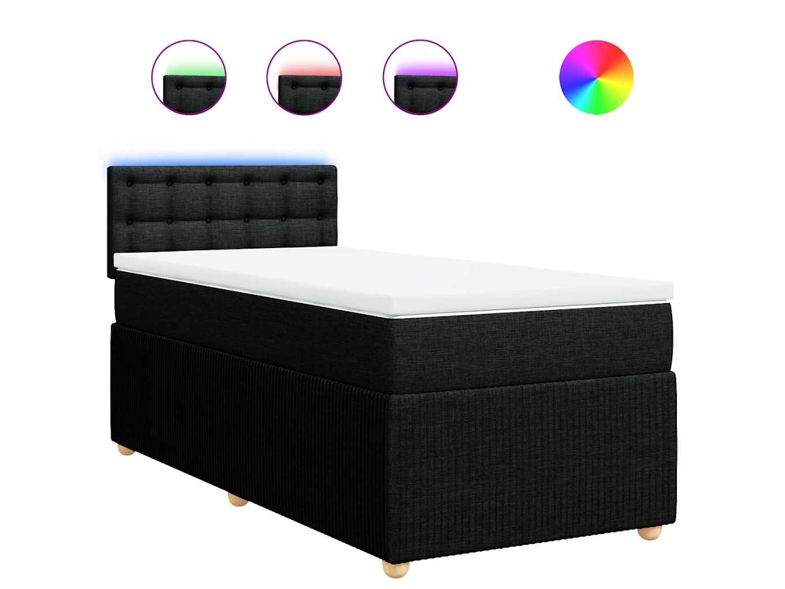 Box Spring Bed, Box Spring Beds Vidaxl Preto Tecido (80 X 200 Cm)