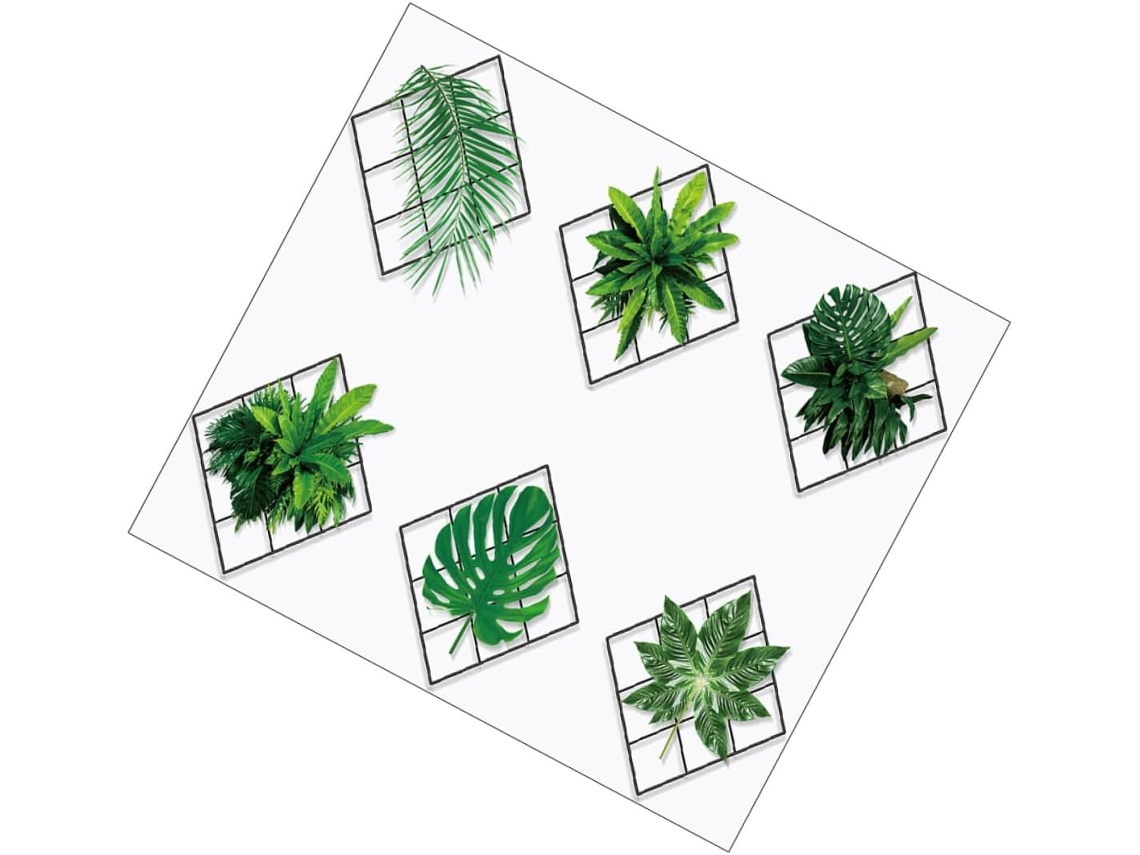 Adesivo Parede Moldura Fotos Folha Planta Verde Única Removível Ideal Estar Quarto Entrada Peça Sala Hall GOKOCO
