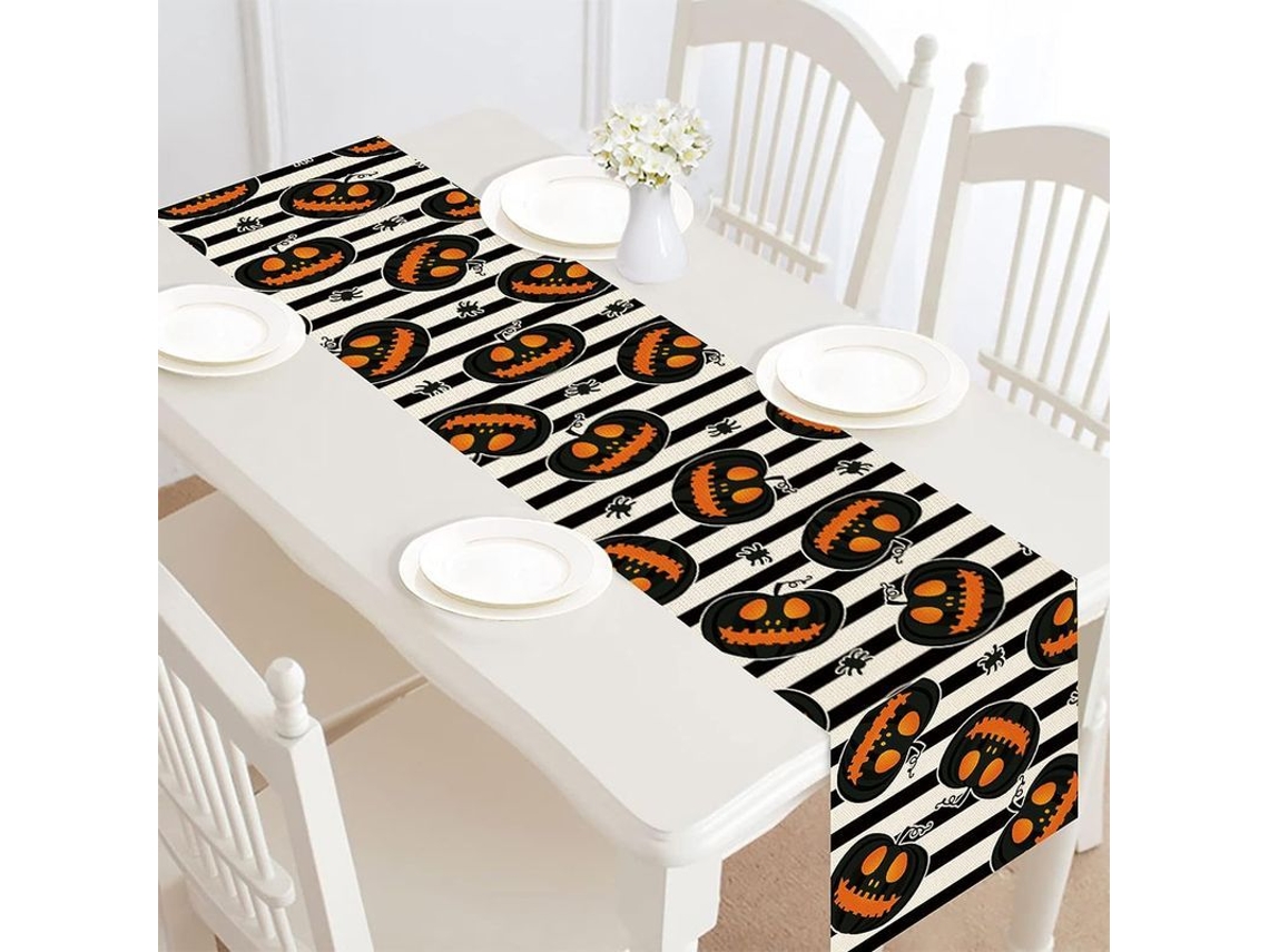Nova Line runner de Mesa de Halloween Decorativo Pumpkin Lant Uda 13x72 Polegadas Poliéster