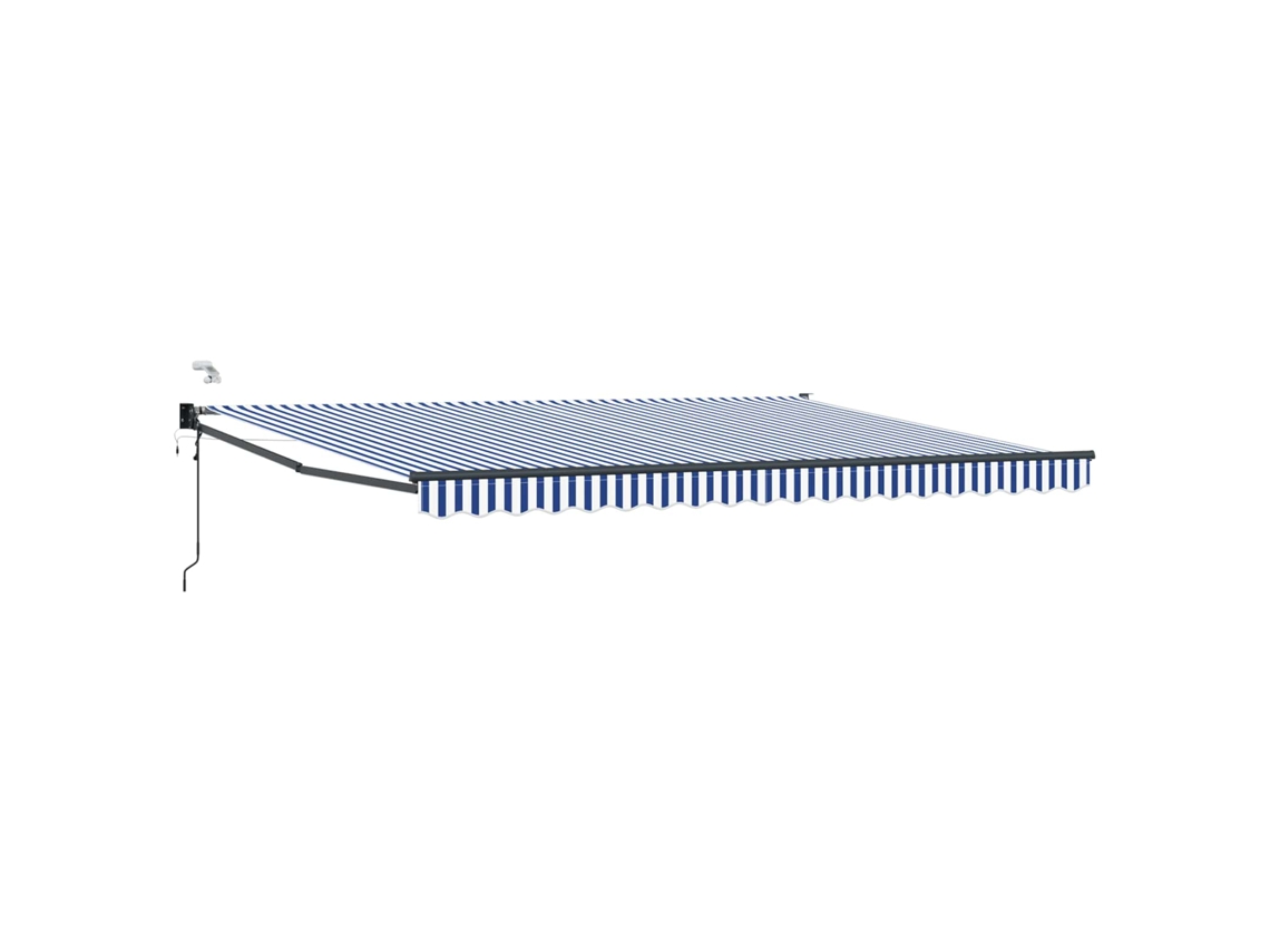 Conjunto 1 Toldo Elétrico Vidaxl Azul Poliéster (4,5 × 3 M)