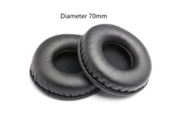 Almofadas Auriculares Para Proteção De Fones De Ouvido, Espuma De Couro Esponjoso, 70 Mm Brilvibera