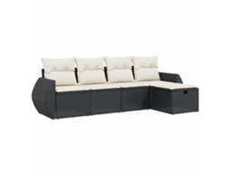 Garden Sofa Set, Garden Sofa Sets Vidaxl Preto Rattan / Vime (n/a)