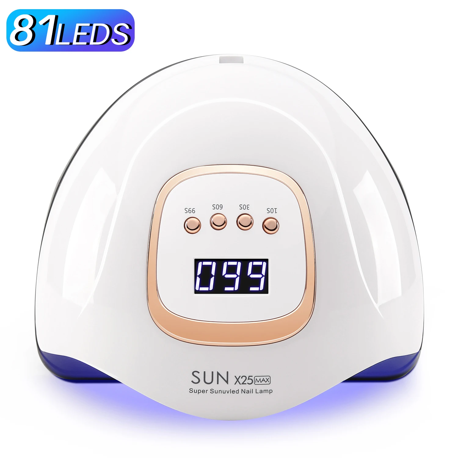Secador De Unhas Com 81 Lâmpadas Uv/led E Temporizador Para Gel