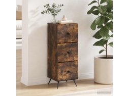 Vidaxl Gabinete De Gavetas Carvalho Fumado 33 X 34,5 X 90 Cm
