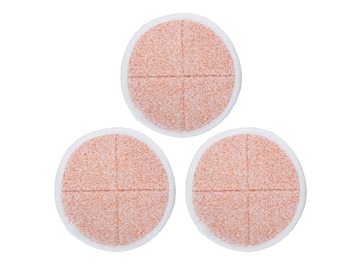 Conjunto de 3 Panos de Mop Microfibra Reutilizável Primerox para Bissell 2124/2039/2037/2039a Laranja