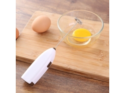 Batedor De Ovos Elétrico Portátil, Mini Batedor De Ovos, Misturador De Café E Chá Com Leite Em Aço Inoxidável, Branco