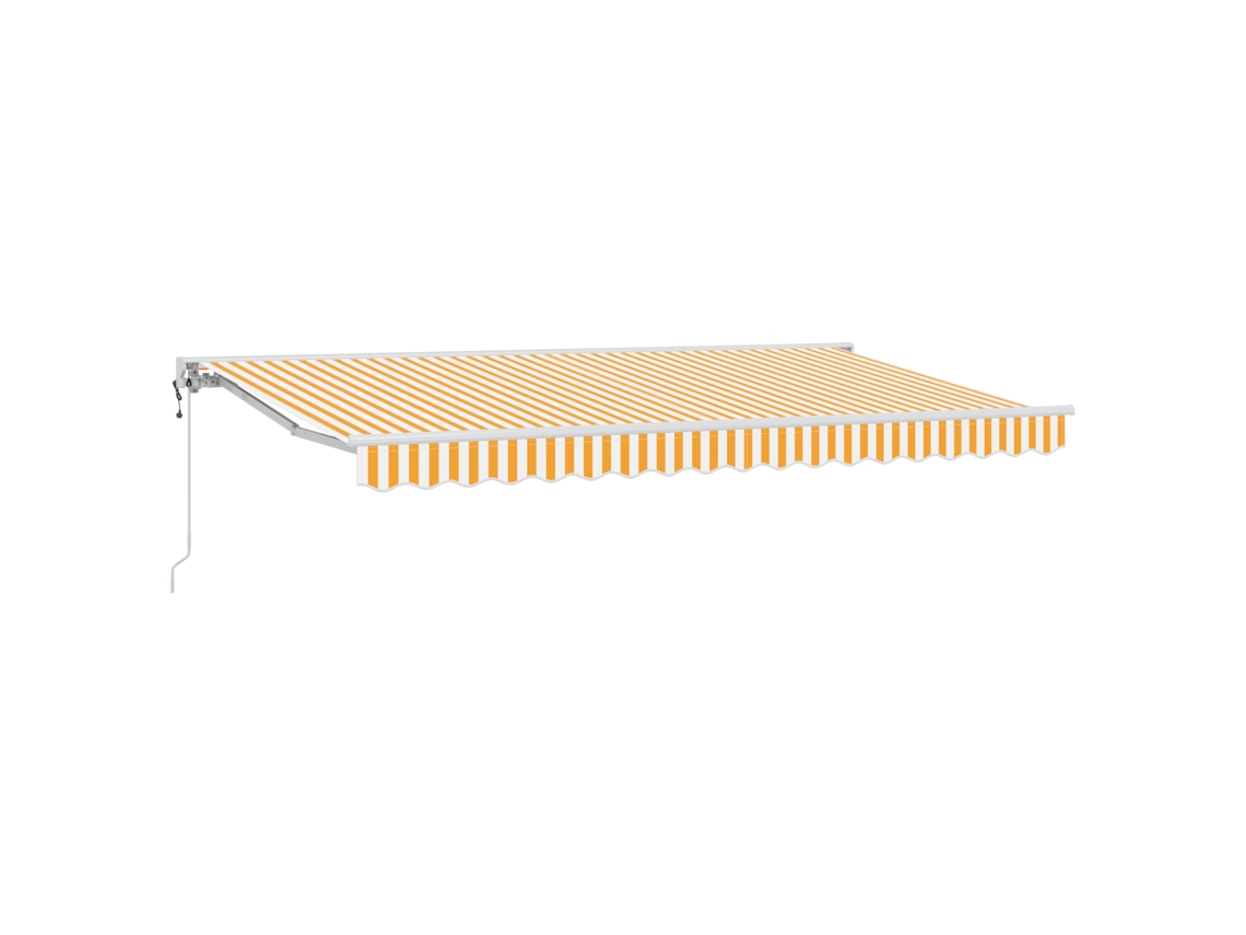 Conjunto 1 Toldo Retrátil Vidaxl Amarelo Alumínio (400 X 200 Cm)