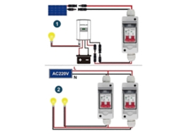 Interruptor de Desconexão Solar Fotovoltaica com Caixa Junção À Prova D'água Ip65 e Minidisjuntor, Caixa Combinada Dc500v 32a, Wellngs BRILVIBERA
