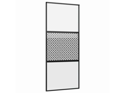 Conjunto 1 Porta De Vidro Vidaxl Preto Alumínio (90 X 2 X 205 Cm)