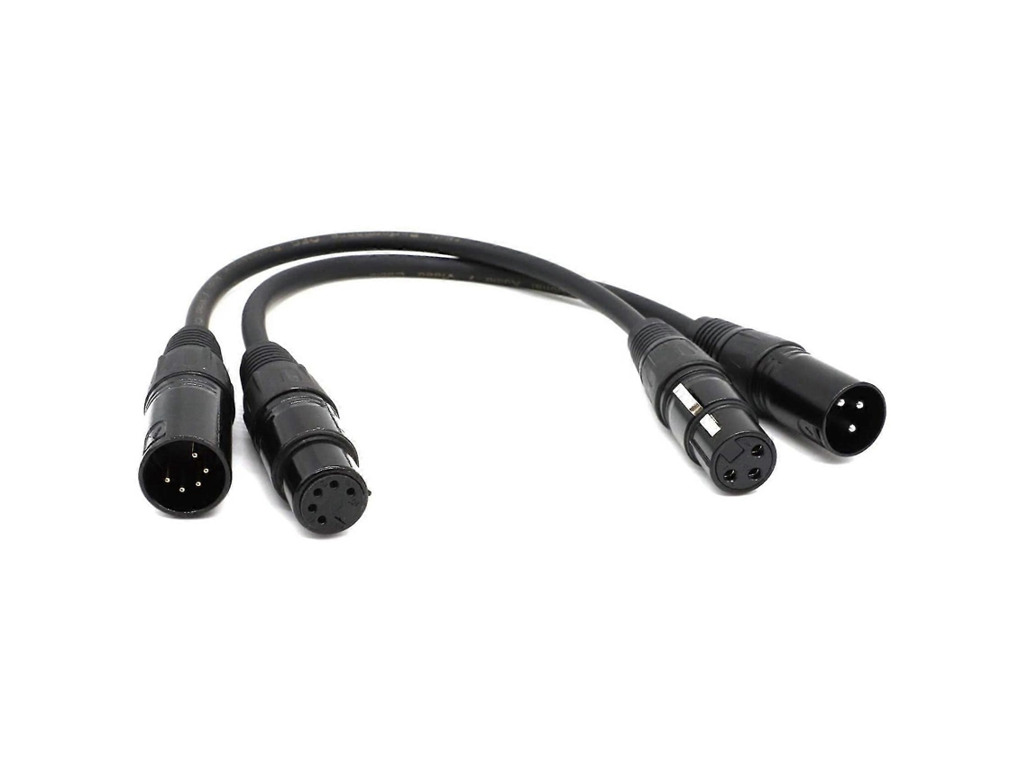 Cabo De Áudio Xlr Macho De 3 Pinos Para Xlr Fêmea De 5 Pinos E Xlr Fêmea De 3 Pinos Para Xlr Macho De 5 Pinos, Para Microfone. Aquaforge