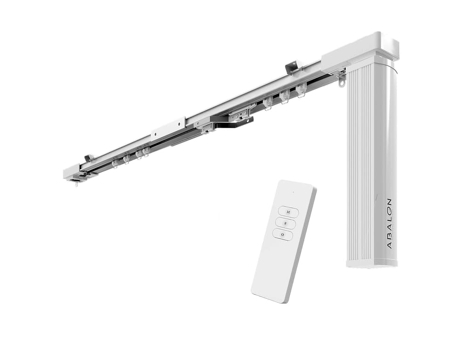 Trilho De Cortina Motorizada Com Comando À Distância Alumínio, Até 3 Metros, Calha Elétrica, Motor De Cortina, Cortinas Automáticas Motorizadas Abalon