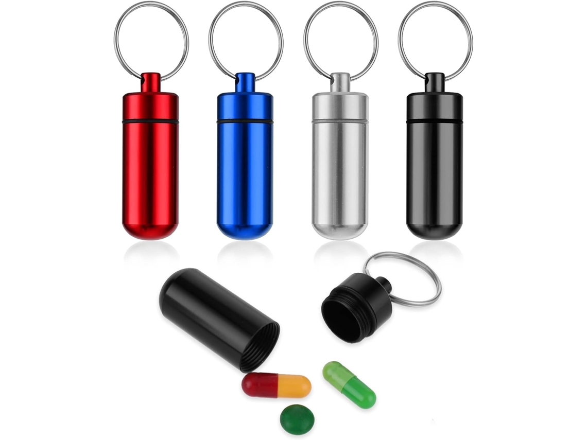 1 Porta, Comprimidos/organizador De Chaveiro Portátil, Estojo Organizador Para Chaveiro, Caixa De Bolso, Comprimidos, Frasco, Lembrete De Horário