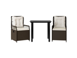Garden Dining Set, Garden Dining Sets Vidaxl Marrom Rattan / Vime (80 X 80 X 74 Cm)