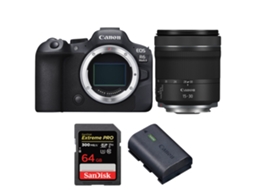 Eos R6 Mark Ii + Rf 15 30mm F/4.5 6.3 Is Stm + 1 Sandisk 64gb Uhs ii 300mb/s + 1 Canon Lp e6nh + Ebook “20 Dicas para Fotos Que Impressionam” CANON