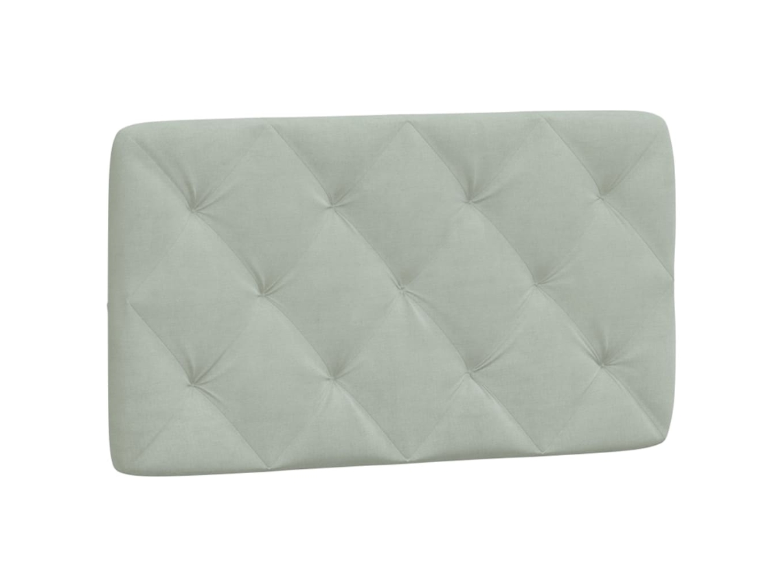 Almofada de cabeça 80 cm Veludo Cinzento light MAISON EXCLUSIVE