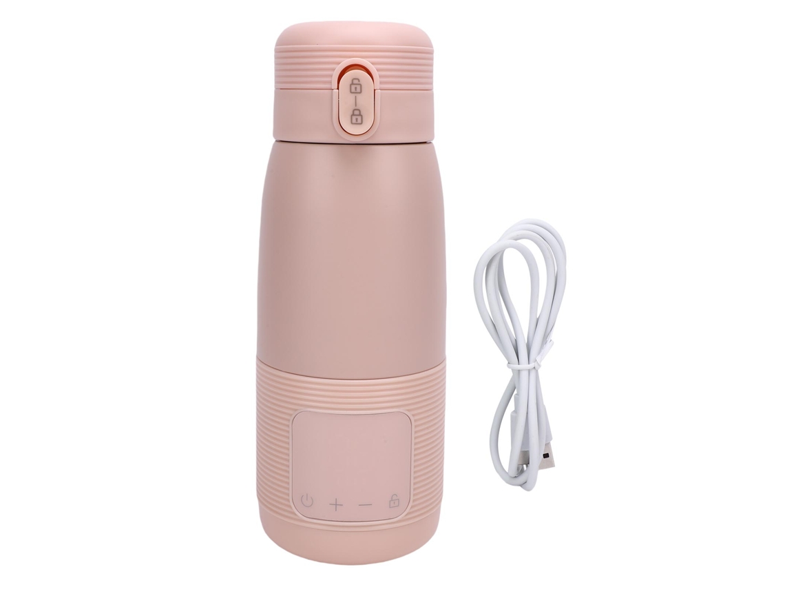 Aquecedor de Leite Sem Fio Portátil 37 55℃ Rosa 350ml 4400mah
