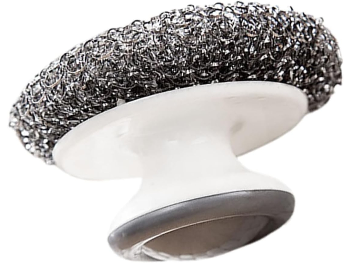 Escova De Limpeza Cozinha Didiseaon Com Esfera Aço E Cabo, Compacta E Leve, Ideal Para Panelas E Frigideiras