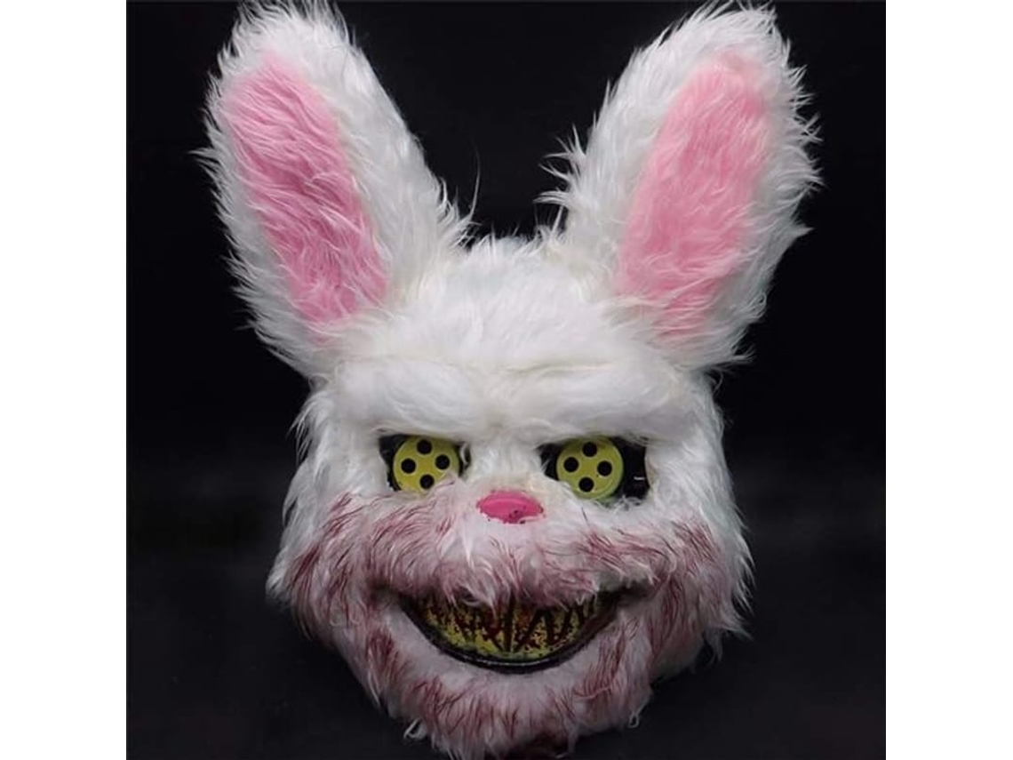 Máscara De Urso Coelho Assustadora De Halloween, Máscara De Cabeça Peluda Sangrenta