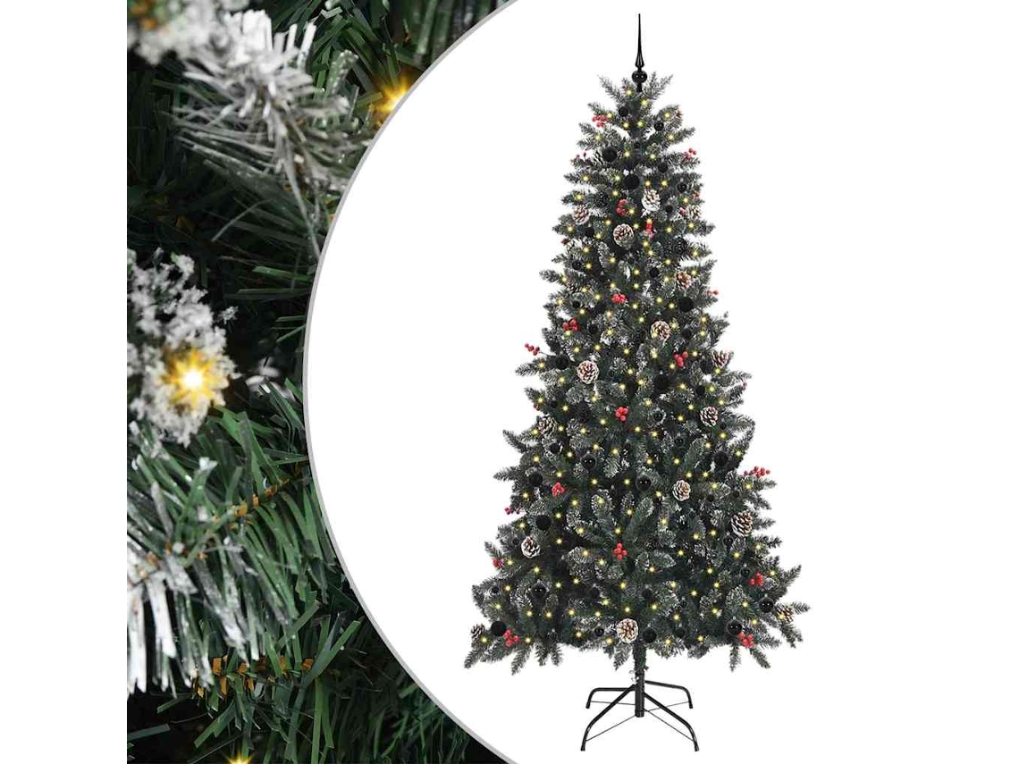 Conjunto 1 Árvore De Natal Artificial Vidaxl Verde Pvc (240 Cm)