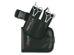 Conjunto de 3 elásticos de cabelo Claveles Skool medindo 14 cm - 5,5 polegadas.