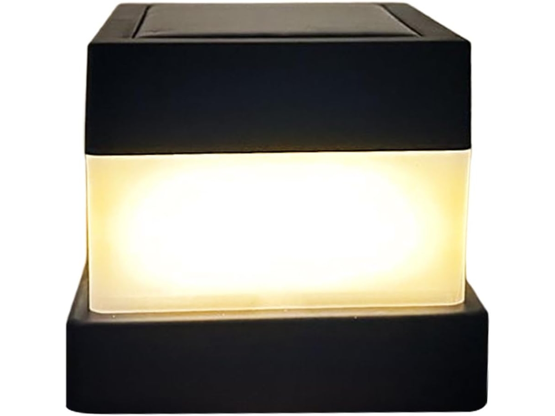 Lumière De Poteau Pour Lextérieur, Lanterne Carrée Étanche, Lumière Solaire De Couverture De Poteau Gokoco