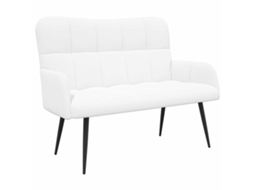 Sofá para 2 Pessoas Branco 115 X 61 X 87 Cm Tecido MAISON EXCLUSIVE