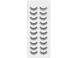 10 pares de presilhas individuais de fibra pura, com efeito de extensão natural.