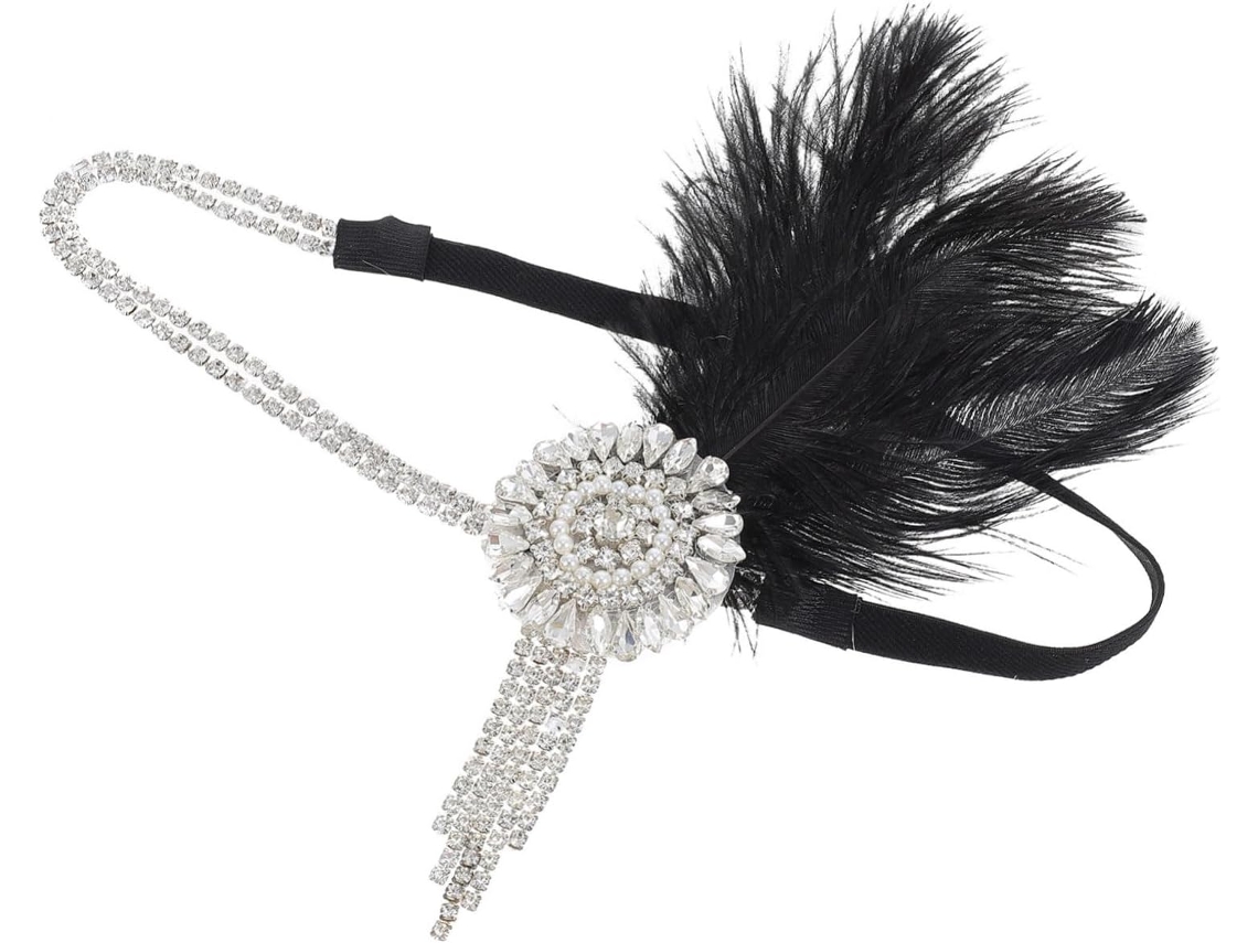 Conjunto De 5 Tiaras Vintage Com Penas - Acessório De Cabelo Exclusivo Para Festas E Cosplay.