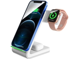 Estação de Carregamento Sem Rápida Portátil para iPhone Xs Max/12/XR/11 Pro Max/11 YIZHOOD Branco
